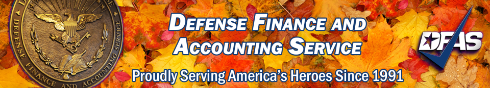 DFAS logo with fall leaves